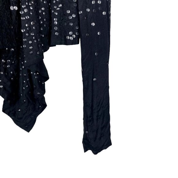 GUESS By Marciano Women's Black Darra Sequined Drape Jacket US XS - Picture 6 of 11